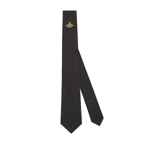 gucci embroidered bee silk tie|gucci bumble bee collection.